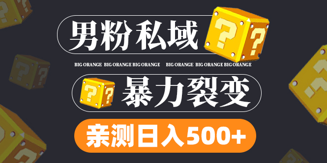 男粉私域项目：亲测男粉裂变日入500+（视频教程）-凌耘闲说