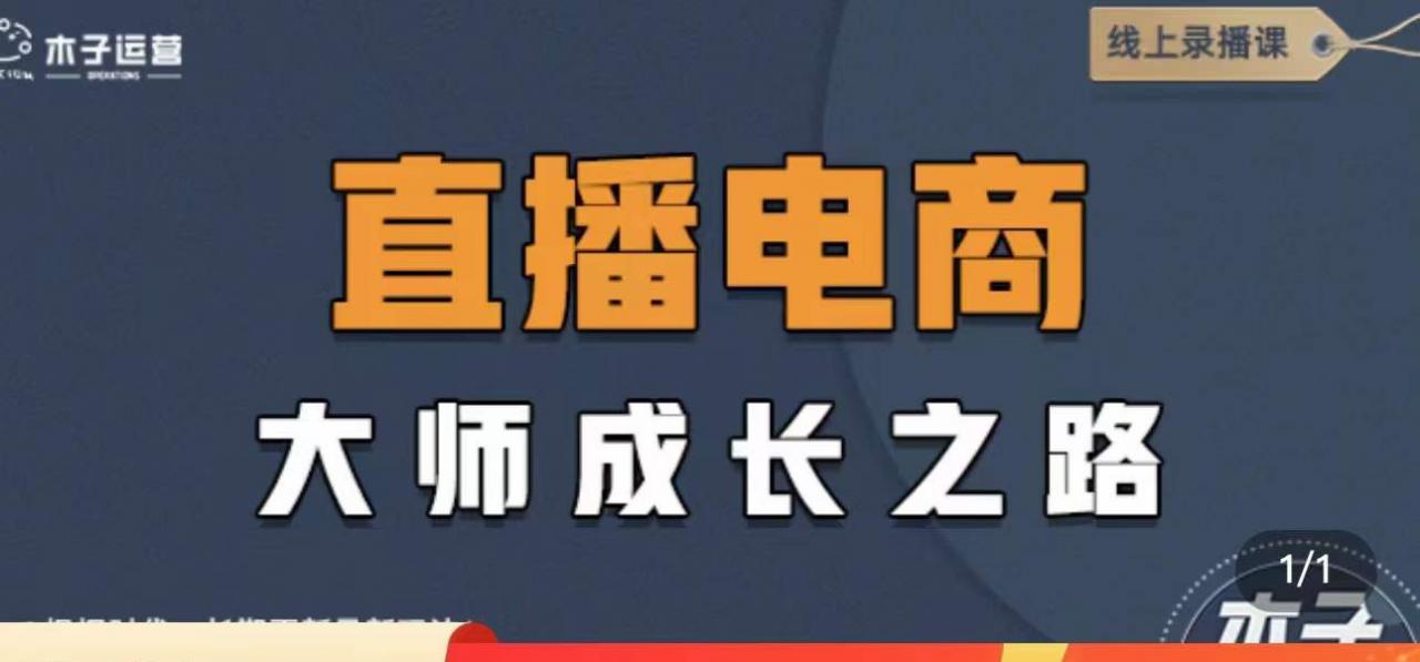 直播电商高手成长之路：教你成为直播电商大师，玩转四大板块（25节）-凌耘闲说