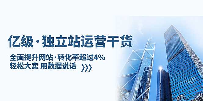 亿级·独立站运营干货：全面提升网站·转化率超过4%，轻松大卖 用数据说话插图