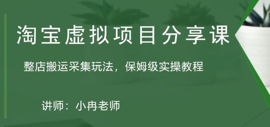 淘宝虚拟整店搬运采集玩法分享课：整店搬运采集玩法，保姆级实操教程-凌耘闲说