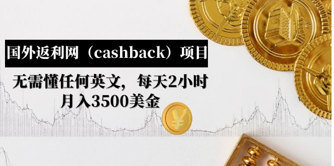 国外返利网（cashback）项目：无需懂任何英文，每天2小时，月入3500美金-凌耘闲说