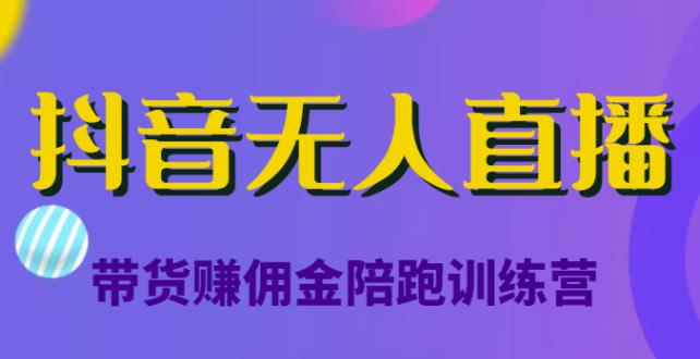 抖音无人直播带货赚佣金陪跑训练营，从0开始看完就能实操，日赚5000元（价值6980元）-凌耘闲说