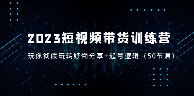 2023短视频带货训练营：带你彻底玩转好物分享+起号逻辑（50节课）-凌耘闲说