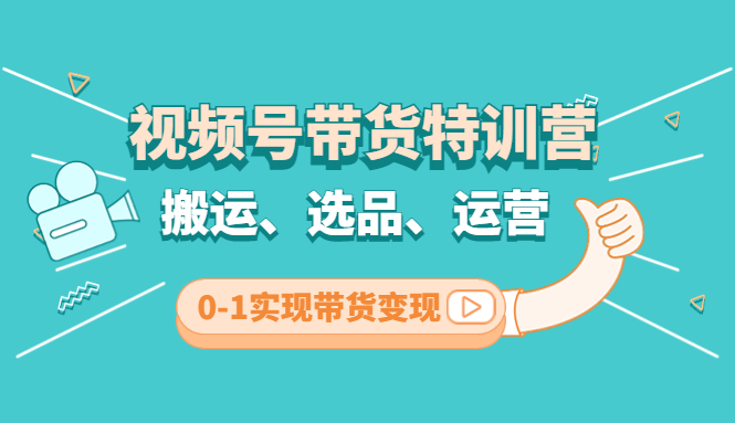 视频号带货特训营(第3期)：搬运、选品、运营、0-1实现带货变现-凌耘闲说