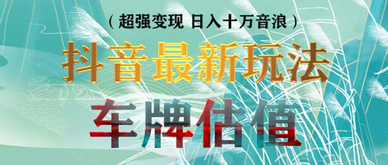 抖音最新无人直播变现直播车牌估值玩法项目 轻松日赚几百+【详细玩法教程】-凌耘闲说