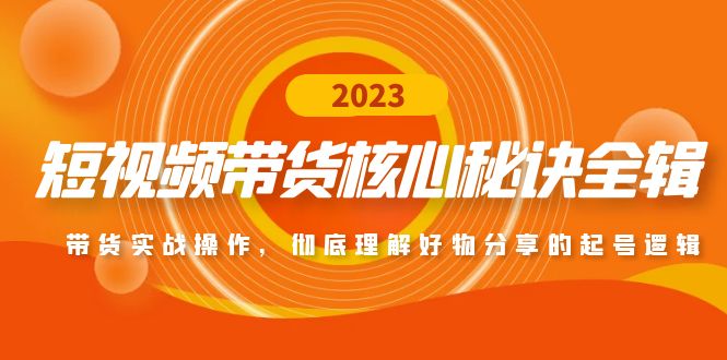 短视频带货核心秘诀全辑：带货实战操作，彻底理解好物分享的起号逻辑-凌耘闲说